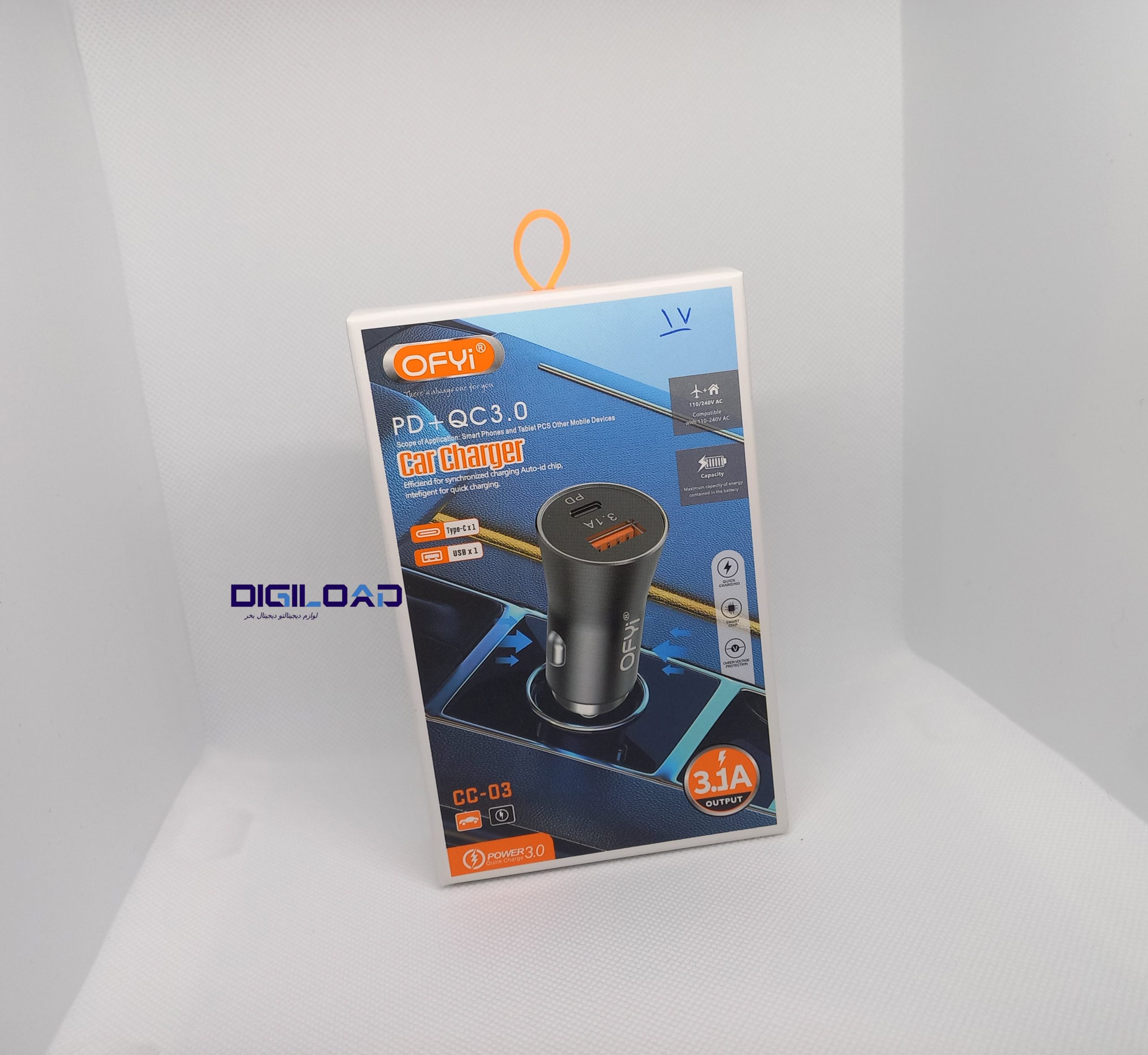 شارژر فندکی خودرو اوفی مدل Ofyi CC-03