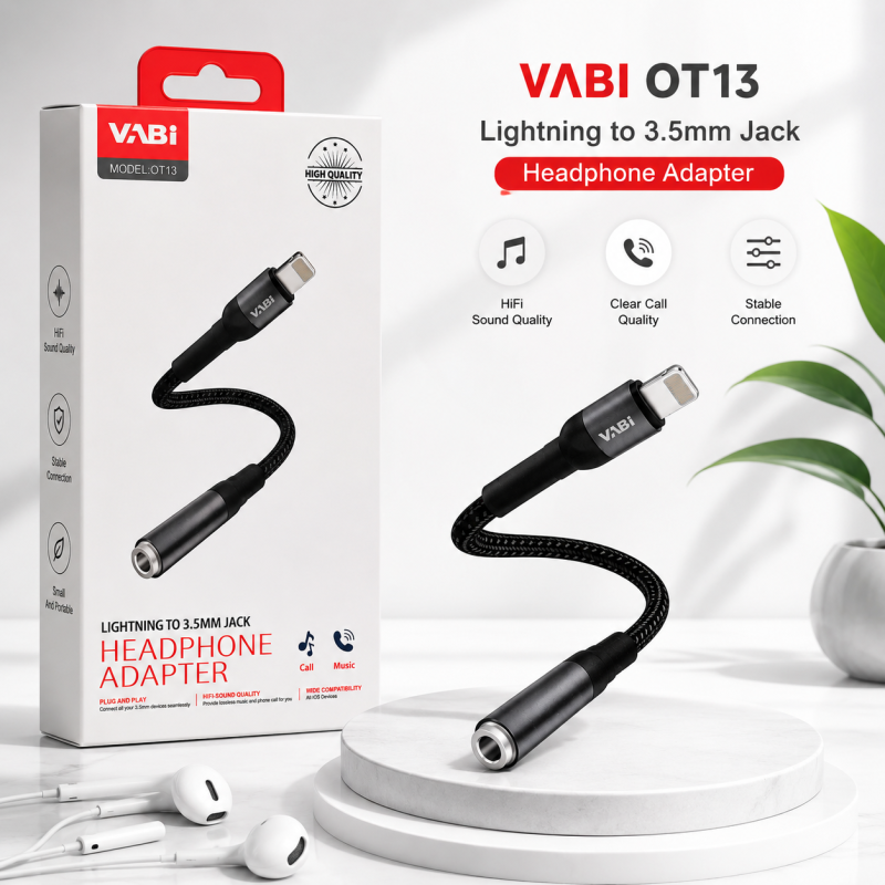 تبدیل لایتنینگ به جک ۳.۵ میلیمتری VABI مدل OT13 - تصویر 3