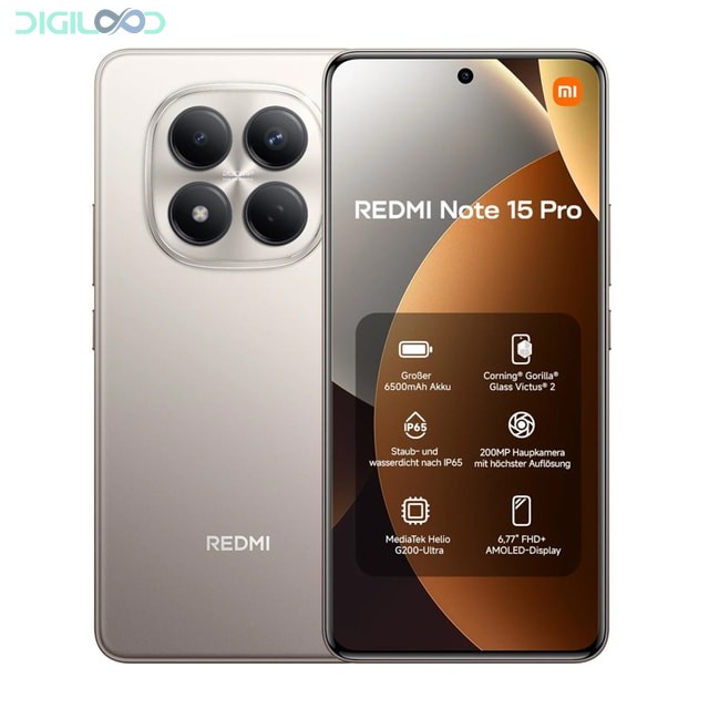 گوشی موبایل شیائومی مدل Redmi Note 15 Pro 4G دو سیمکارته با ۲۵۶ گیگابایت حافظه و ۸ گیگابایت رم
