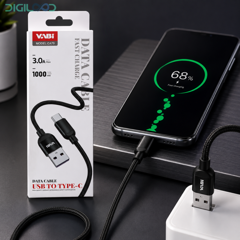 کابل شارژ USB به Type-C وابی VABI مدل CA79 - تصویر 2